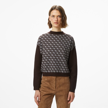  Guess Aubrey Yün Karışımlı Kadın Kahverengi Triko