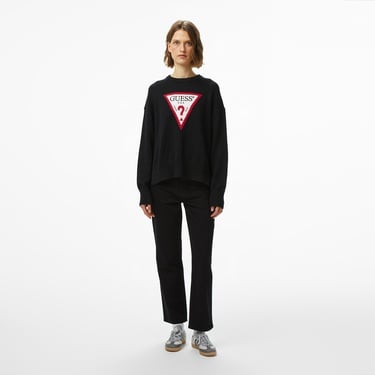  Guess Triangle Kadın Siyah Triko