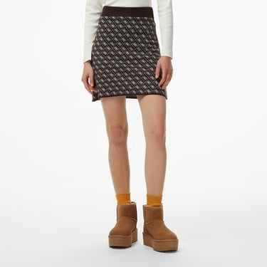  Guess Aubrey A Kesim Yün Karışımlı Kadın Kahverengi Etek