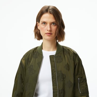  Guess Philomene Bomber Kadın Yeşil Ceket