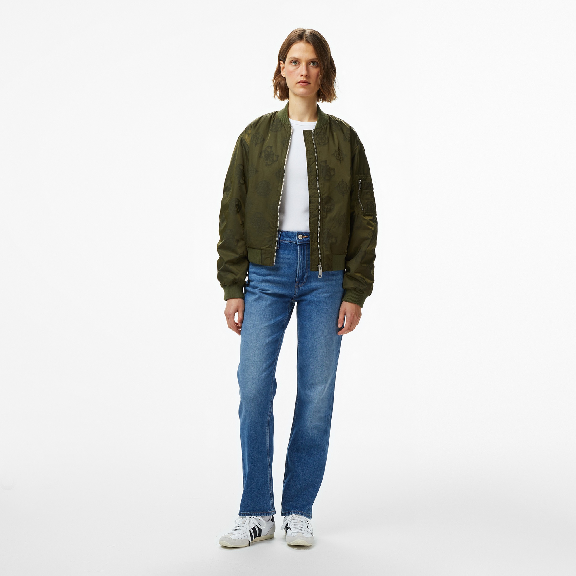 Guess Philomene Bomber Kadın Yeşil Ceket