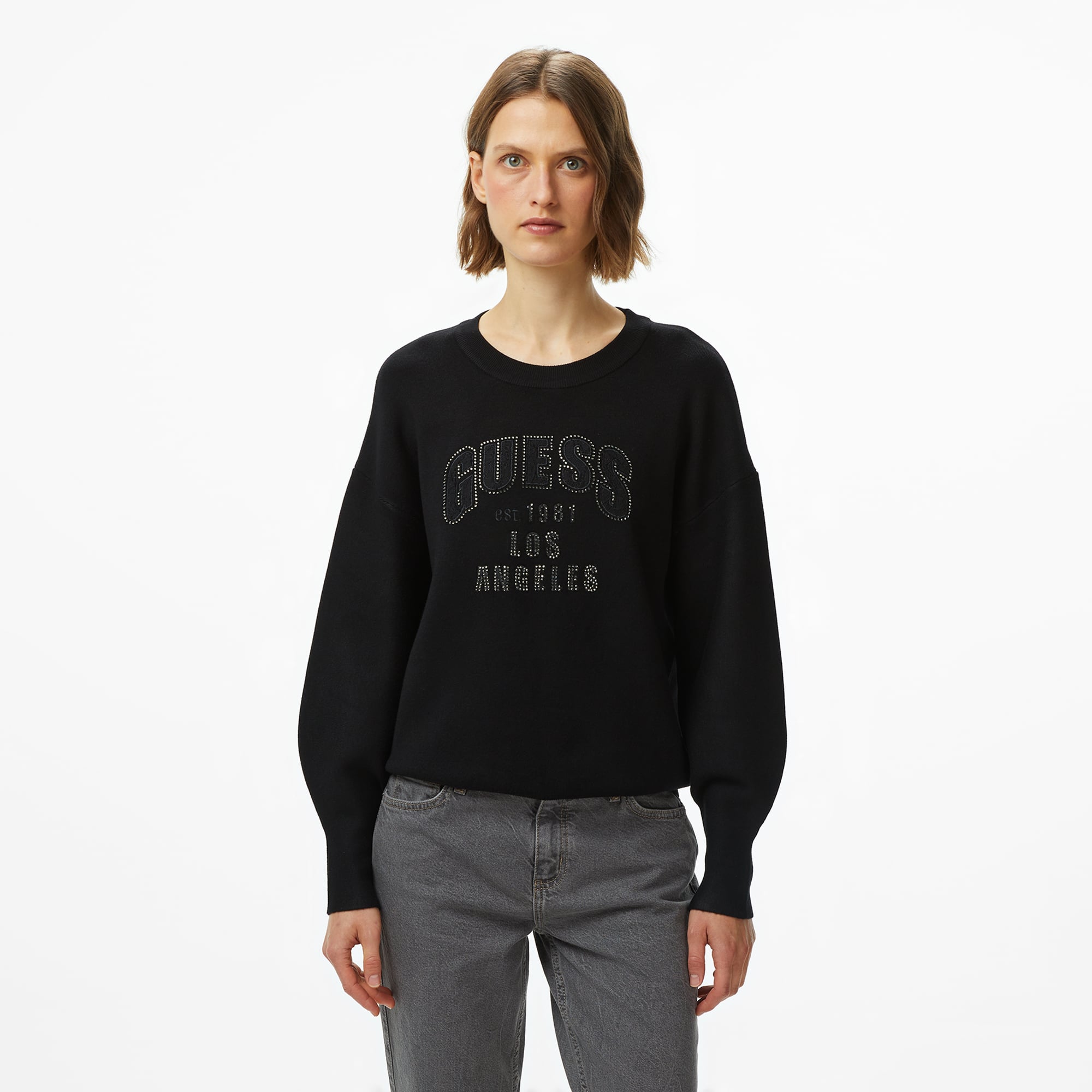  Guess Leighton Kadın Siyah Triko