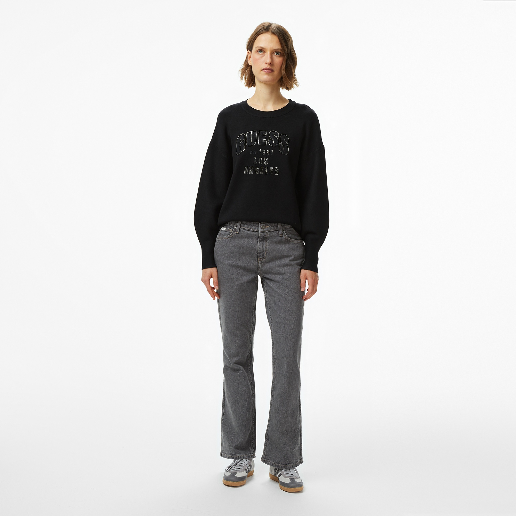 Guess Leighton Kadın Siyah Sweatshirt