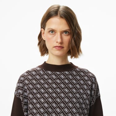  Guess Aubrey Yün Karışımlı Kadın Kahverengi Triko