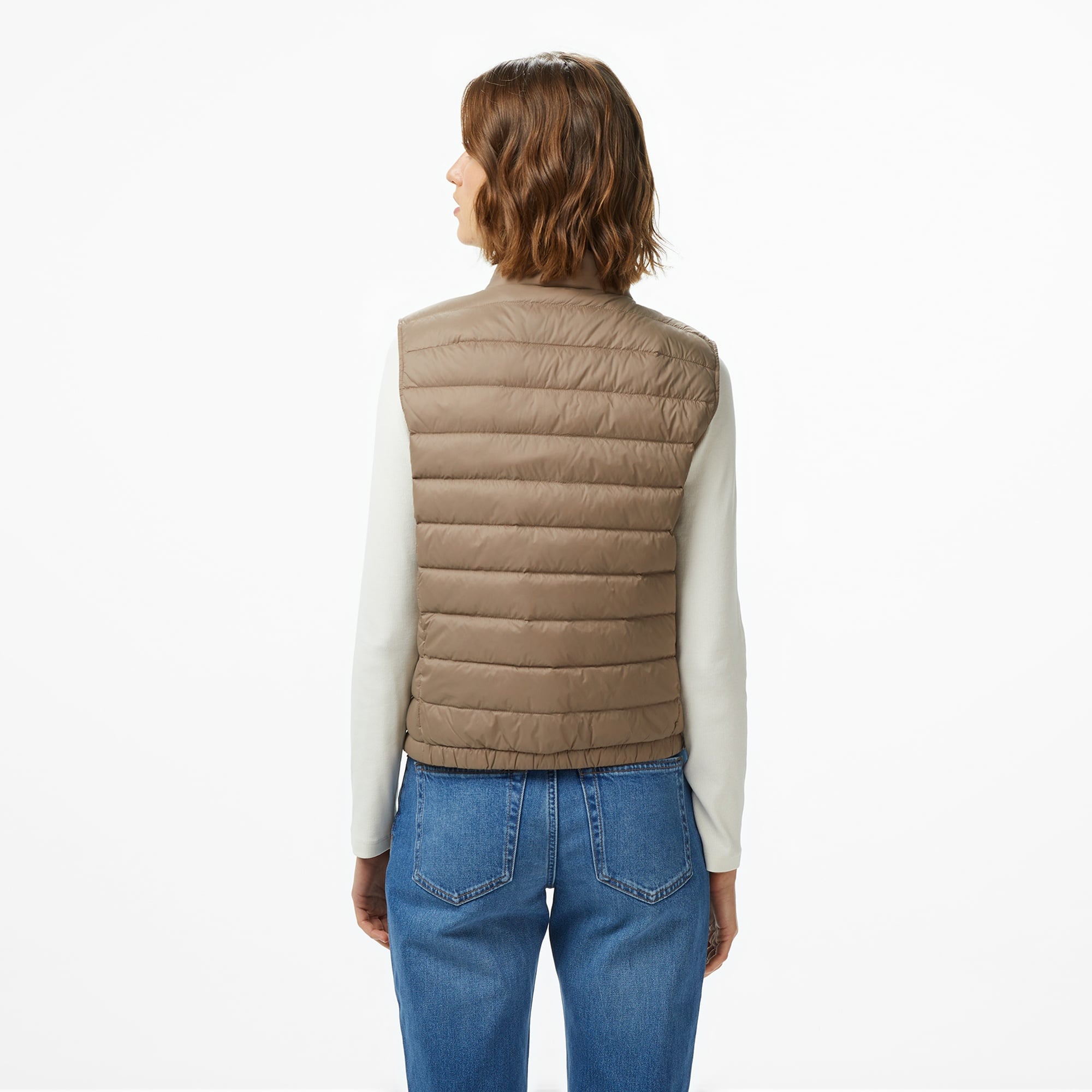 Calvin Klein Ultra Lightweight Down Puffer Kadın Kahverengi Yelek