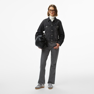  Calvin Klein 90S Trucker Fog Kadın Siyah Ceket