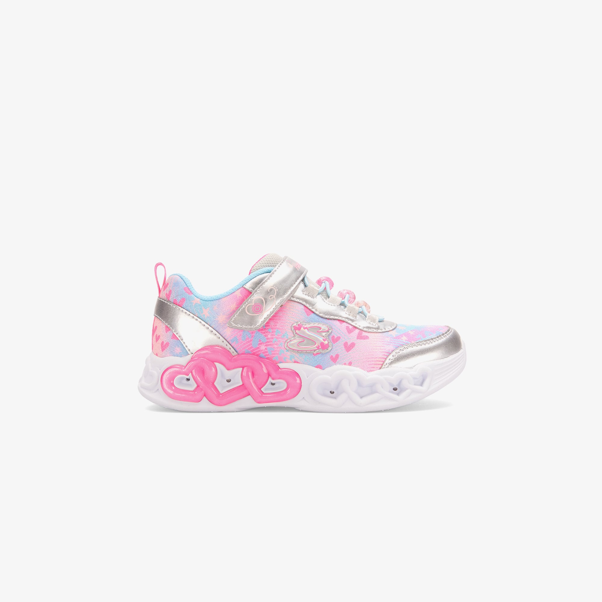  Skechers Infinite Heart Lights Çocuk Gri Spor Ayakkabı