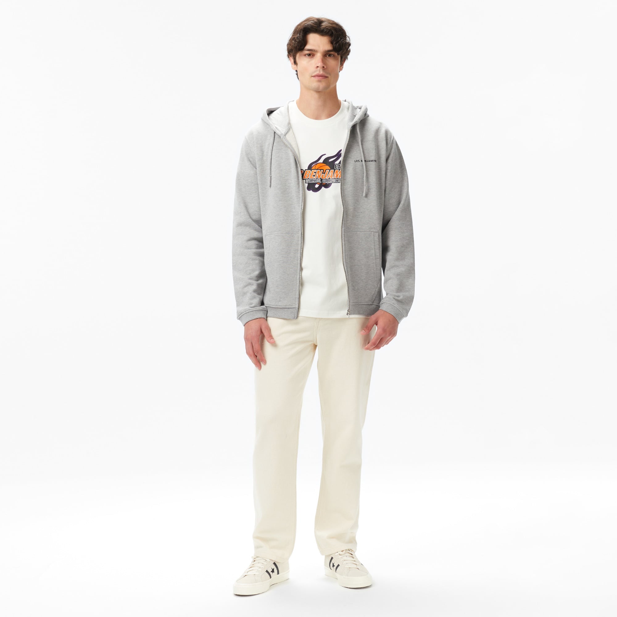 Les Benjamins Erkek Gri Sweatshirt