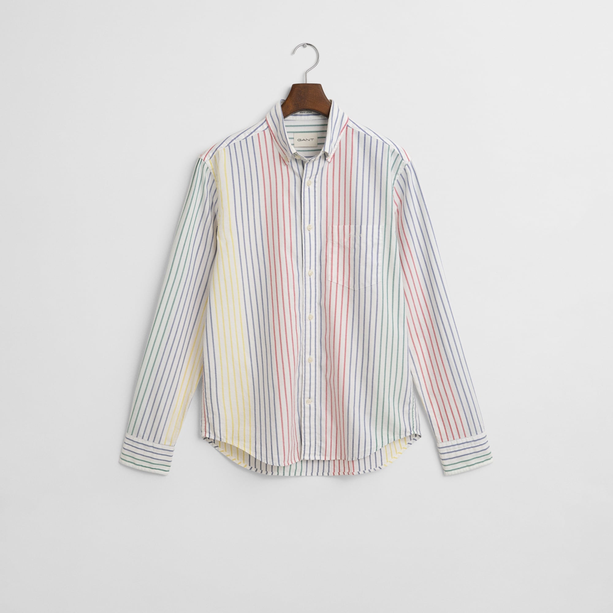 GANT Erkek Renkli Regular Fit Düğmeli Yaka Çizgili Gömlek