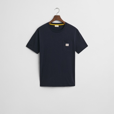  GANT Erkek Lacivert Regular Fit Bisiklet Yaka T-Shirt