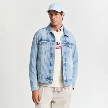  GANT Erkek Mavi Regular Fit Klasik Yaka Denim Ceket