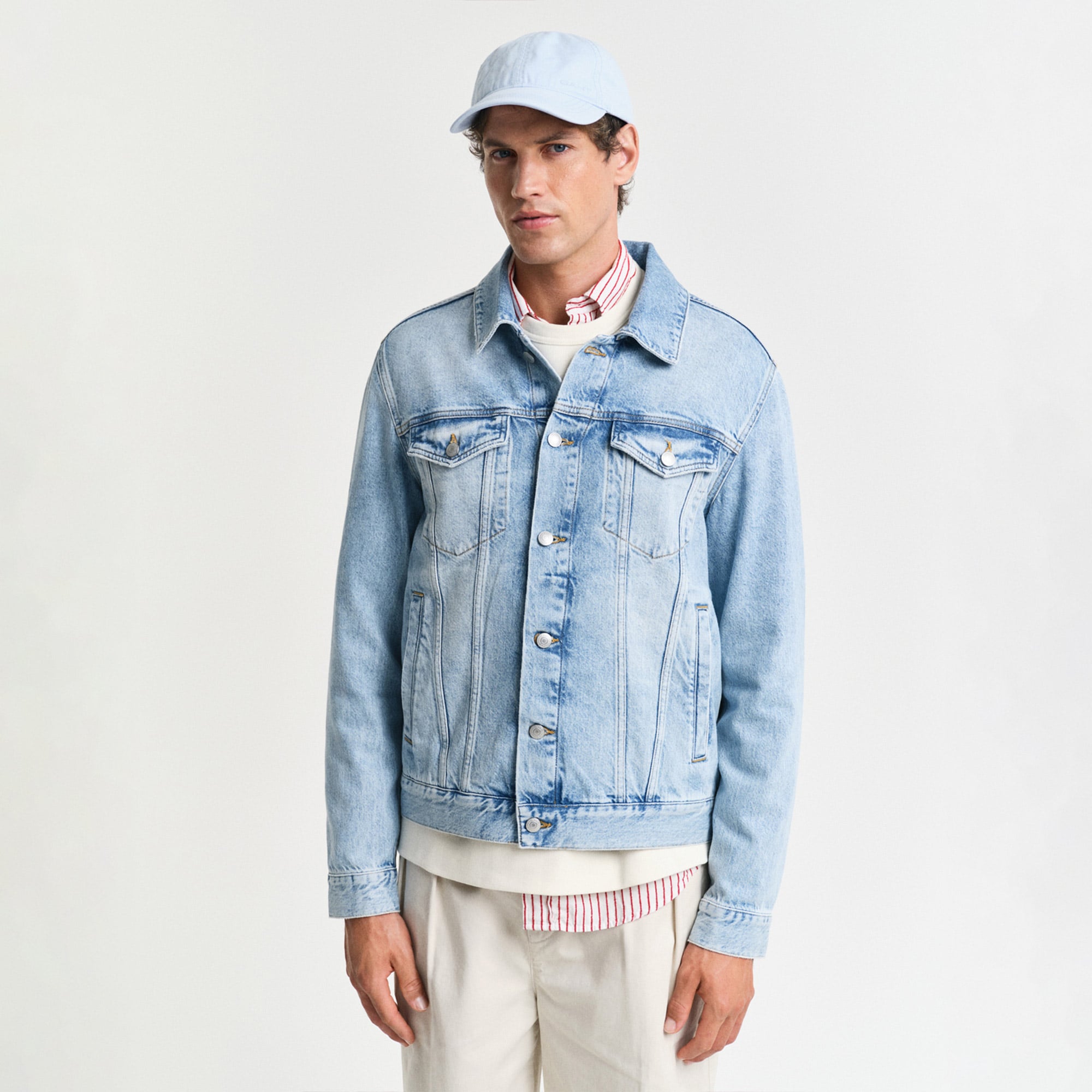  GANT Erkek Mavi Regular Fit Klasik Yaka Denim Ceket