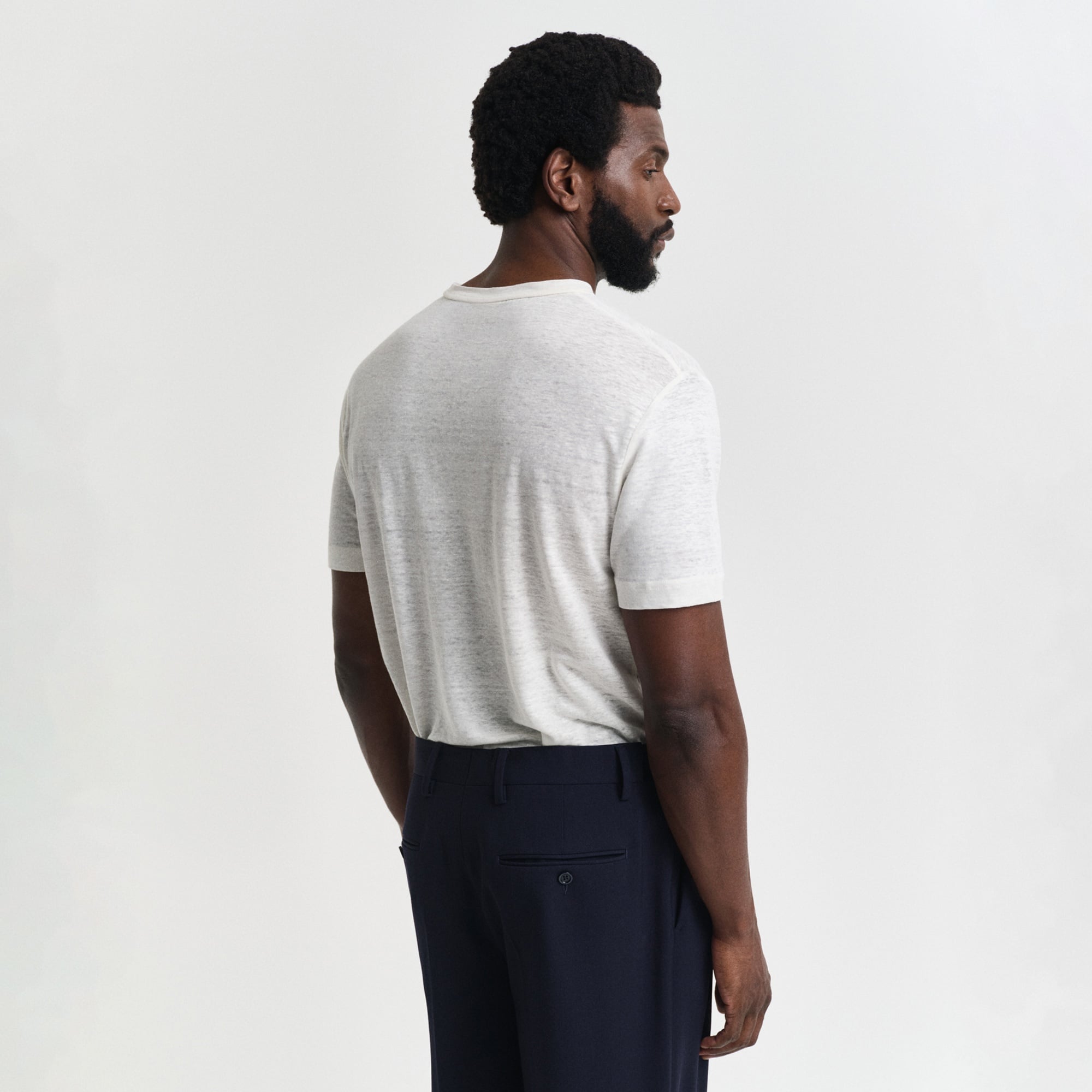 GANT Erkek Krem Regular Fit Bisiklet Yaka T-Shirt