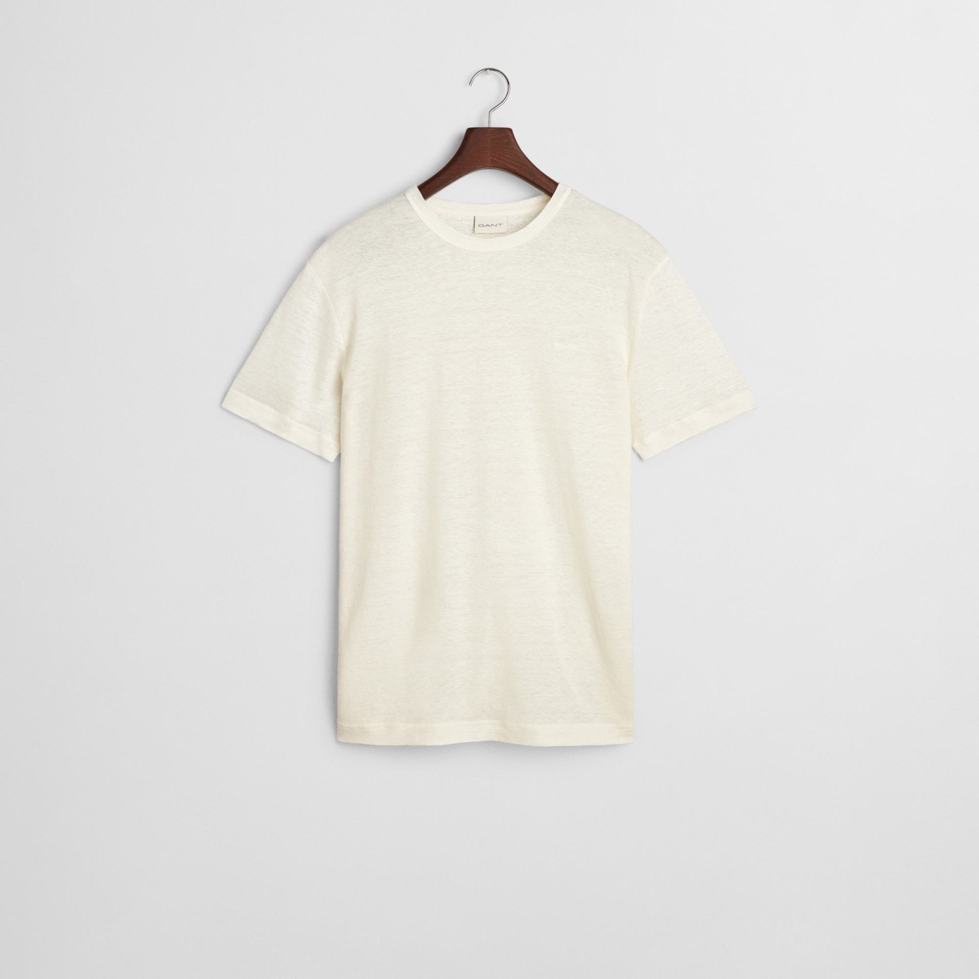 GANT Erkek Krem Regular Fit Bisiklet Yaka T-Shirt