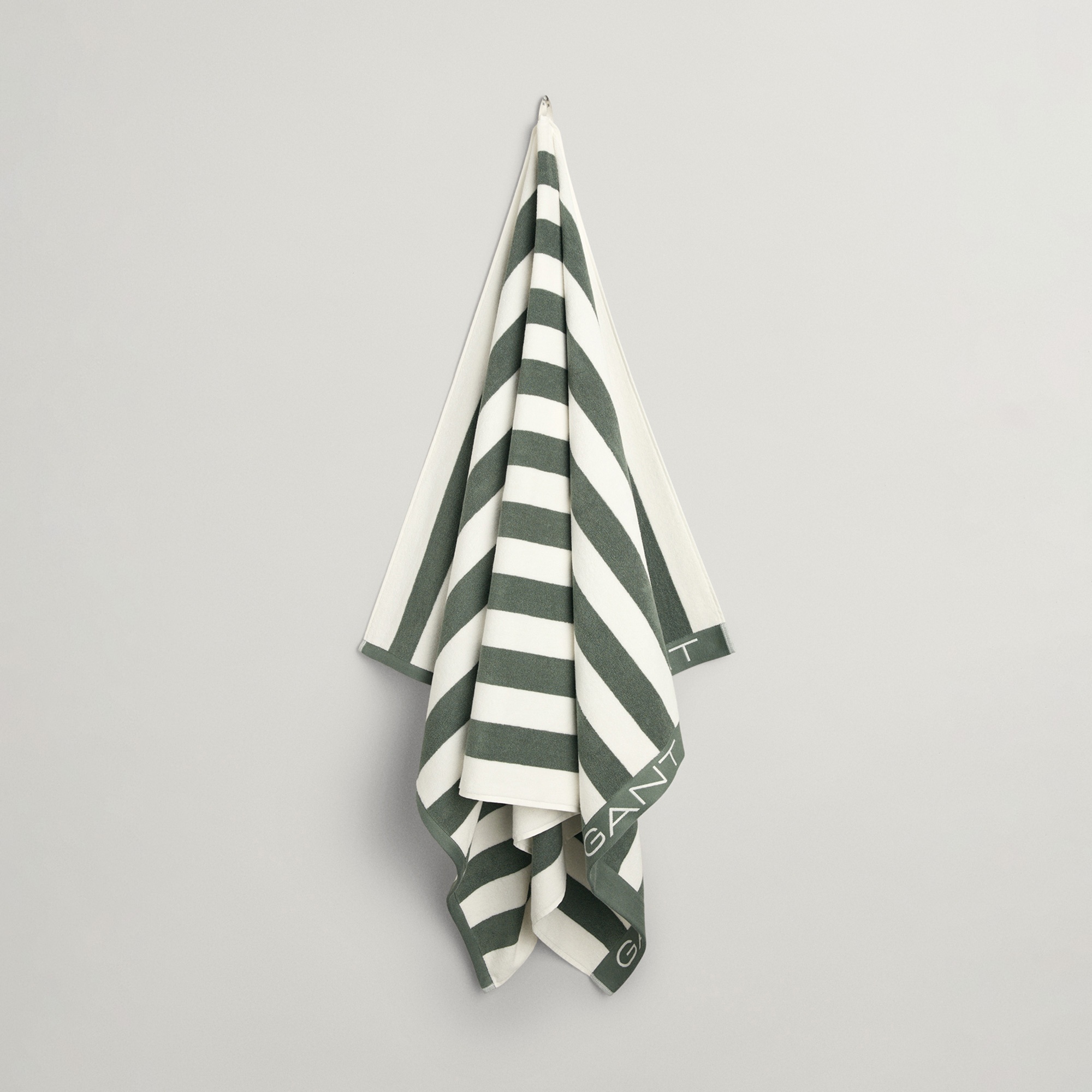GANT Unisex Yeşil Çizgili Havlu