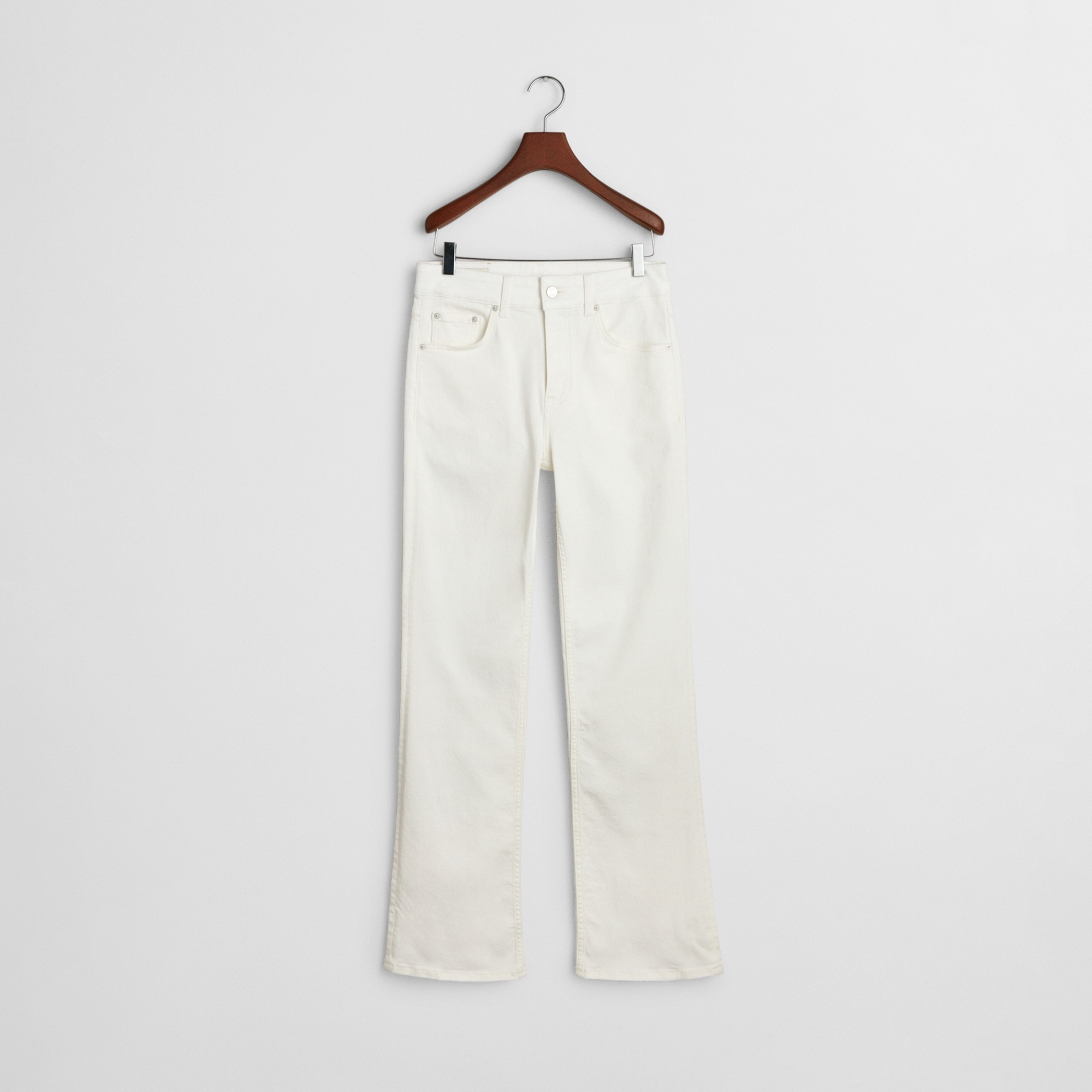 GANT Kadın Krem Slim Fit Pantolon