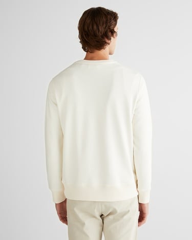  GANT Erkek Krem Regular Fit Bisiklet Yaka Logolu Sweatshirt