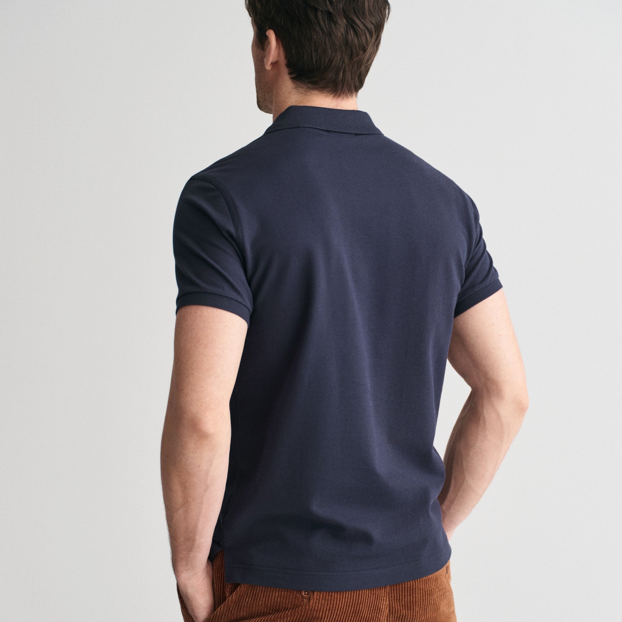 GANT Erkek Lacivert Slim Fit Polo