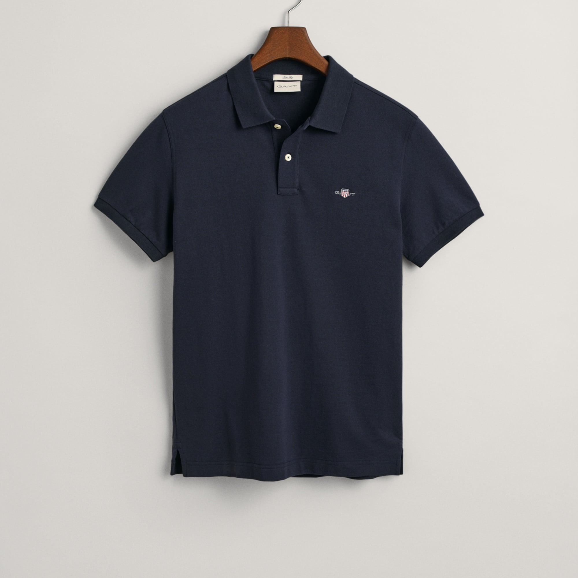 GANT Erkek Lacivert Slim Fit Polo