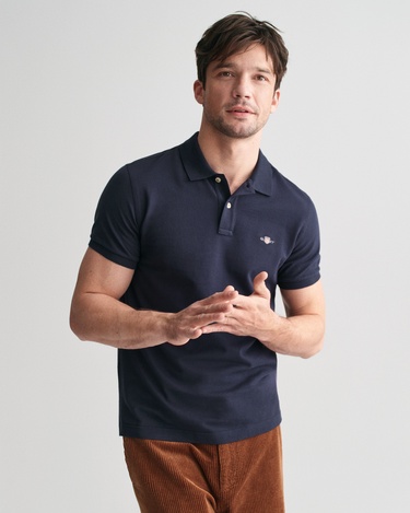  GANT Erkek Lacivert Slim Fit Polo