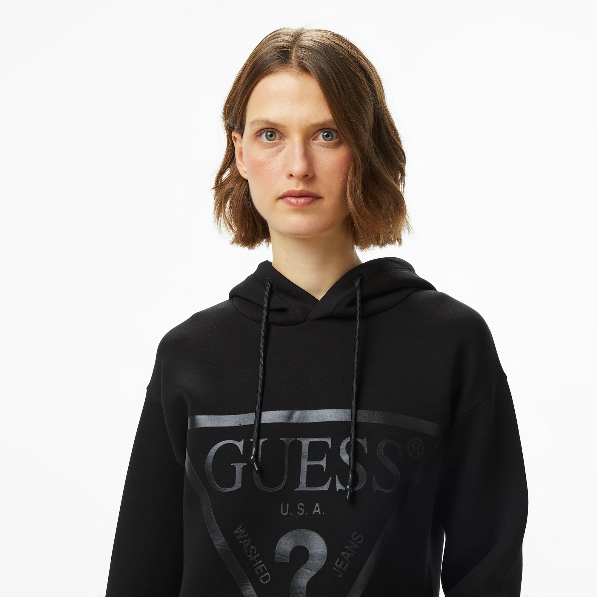 Guess New Alisa 340 Kadın Siyah Sweatshirt