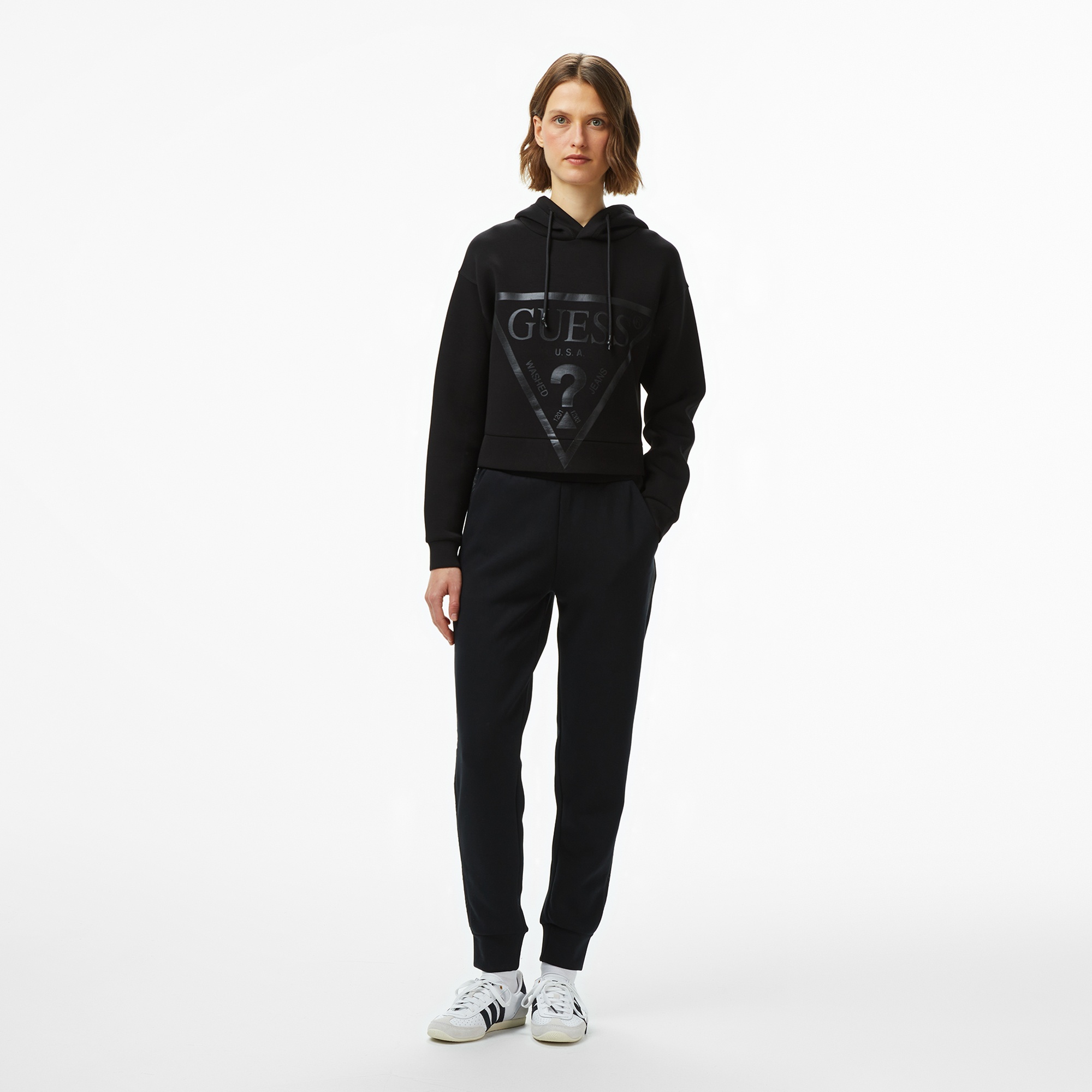 Guess New Alisa 340 Kadın Siyah Sweatshirt