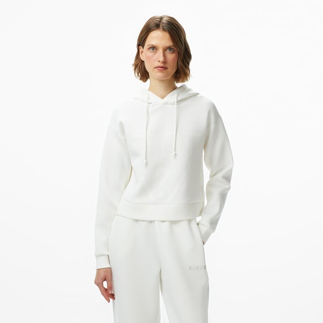  Guess New Alisa Hooded Kadın Beyaz Sweatshirt