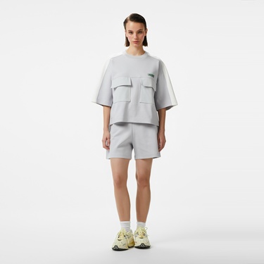  Lacoste House of SuperStep x Lacoste Kadın Gri Şort