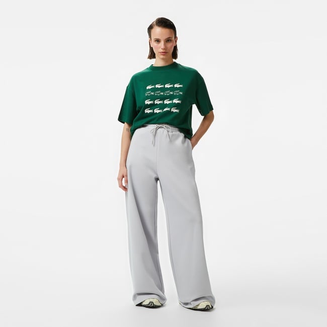  Lacoste House of SuperStep x Lacoste Kadın Gri Eşofman Altı