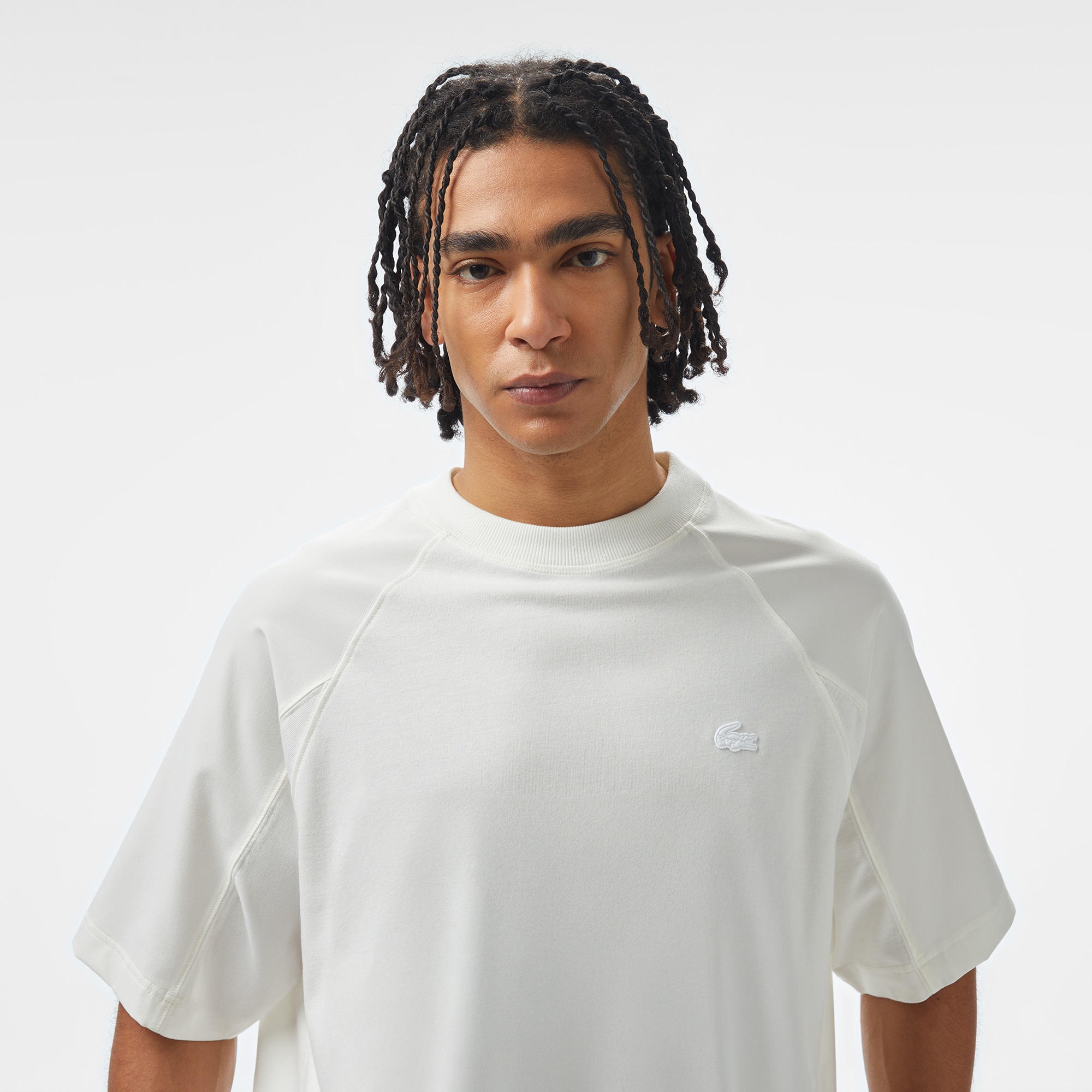 Lacoste House of SuperStep x Lacoste Erkek Beyaz T-Shirt