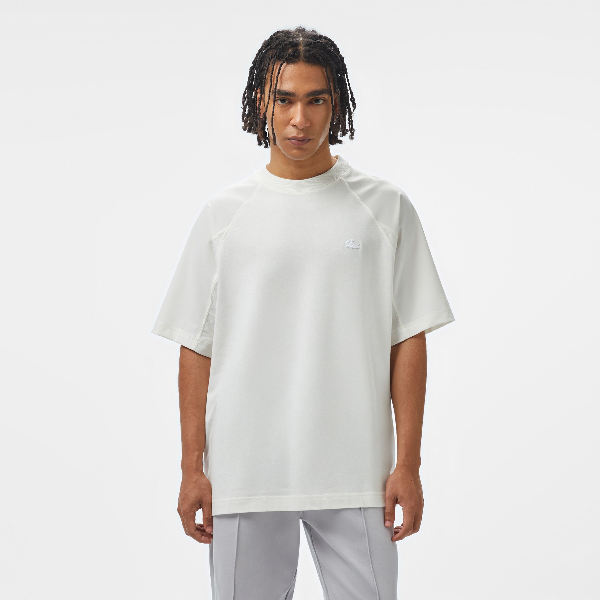 Lacoste House of SuperStep x Lacoste Erkek Beyaz T-Shirt