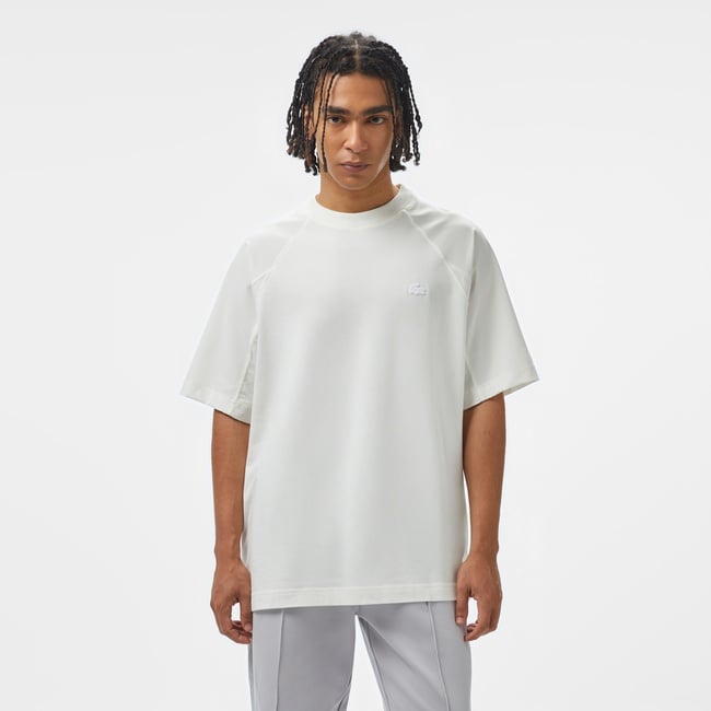  Lacoste House of SuperStep x Lacoste Erkek Beyaz T-Shirt