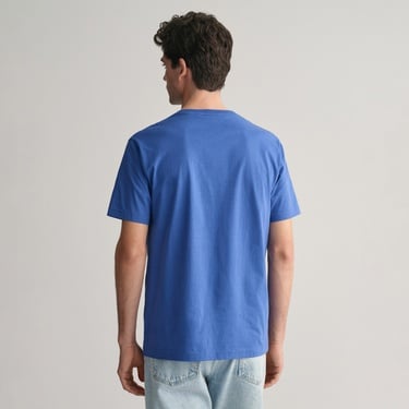  GANT Erkek Lacivert Regular Fit Bisiklet Yaka Logolu T-Shirt