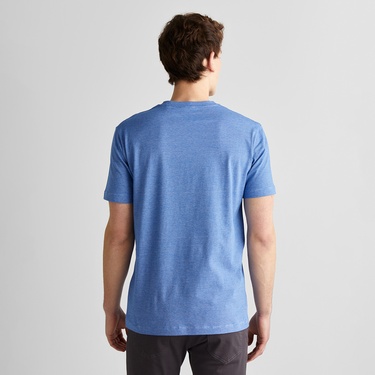  GANT Erkek Mavi Regular Fit Bisiklet Yaka Çizgili T-Shirt