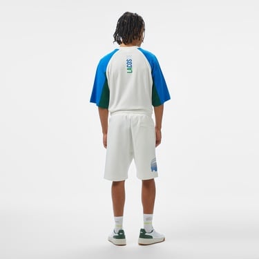  Lacoste House of SuperStep x Lacoste Erkek Beyaz Şort