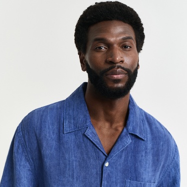  GANT Erkek Lacivert Relaxed Fit Klasik Yaka Gömlek