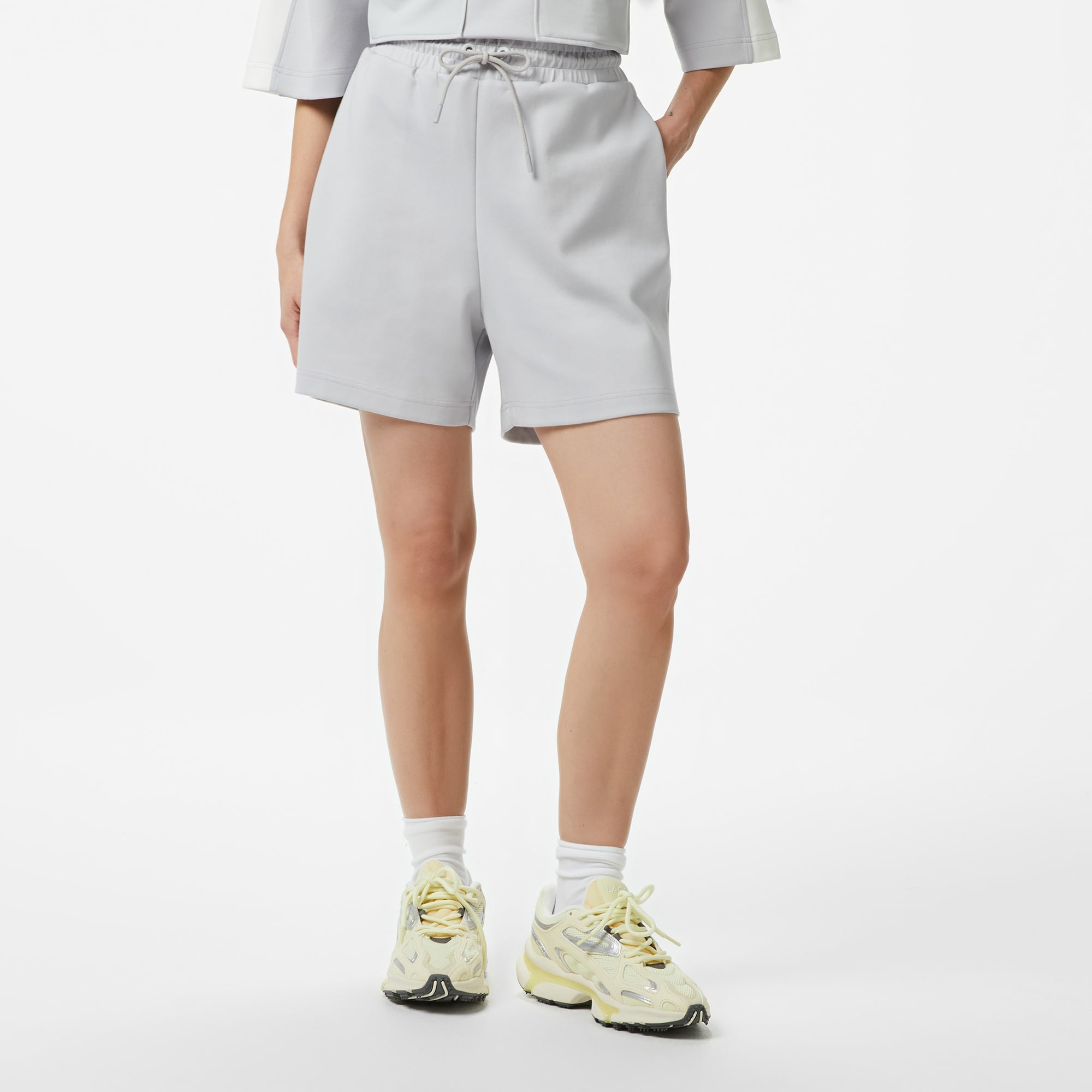 Lacoste House of SuperStep x Lacoste Kadın Gri Şort