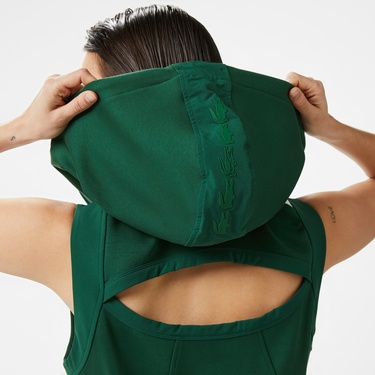  Lacoste House of SuperStep x Lacoste Kadın Yeşil Elbise