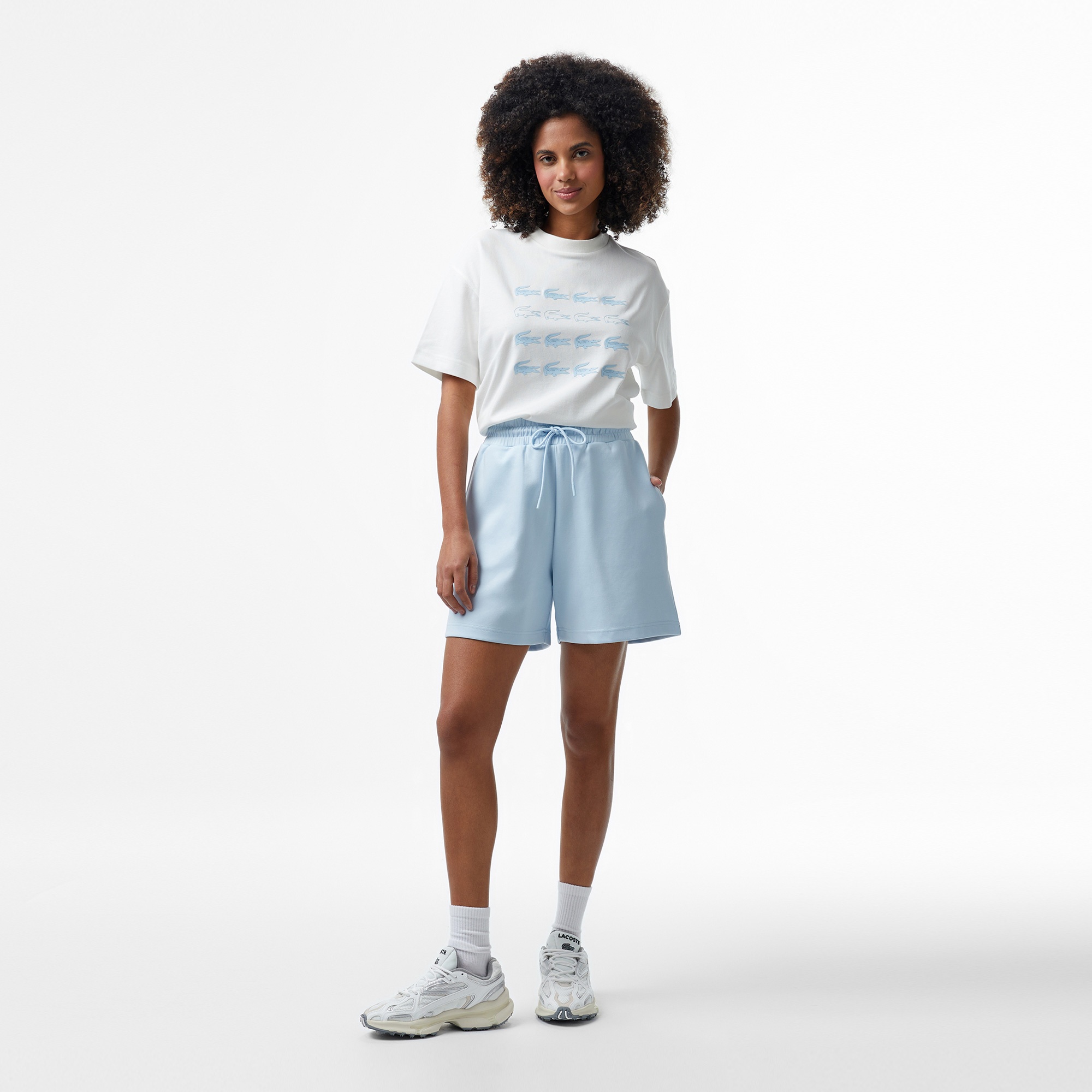 Lacoste House of SuperStep x Lacoste Kadın Mavi Şort