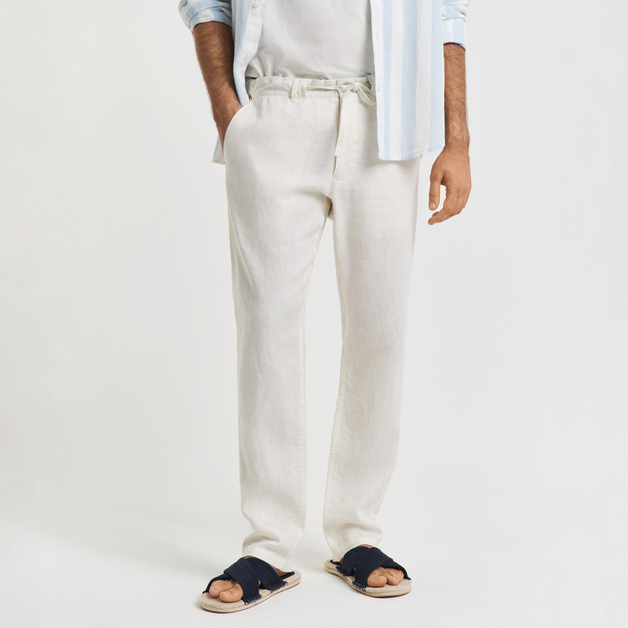 GANT Erkek Krem Relaxed Fit Pantolon