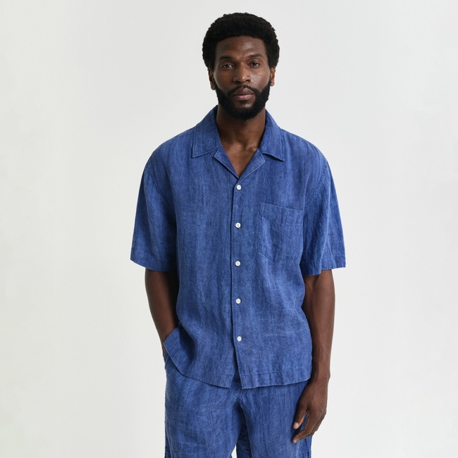  GANT Erkek Lacivert Relaxed Fit Klasik Yaka Gömlek