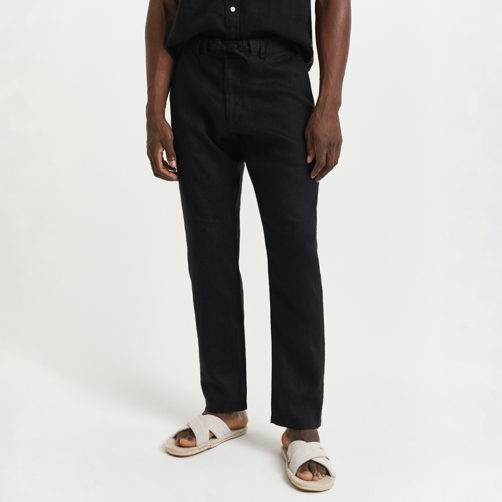 GANT Erkek Siyah Relaxed Fit Pantolon