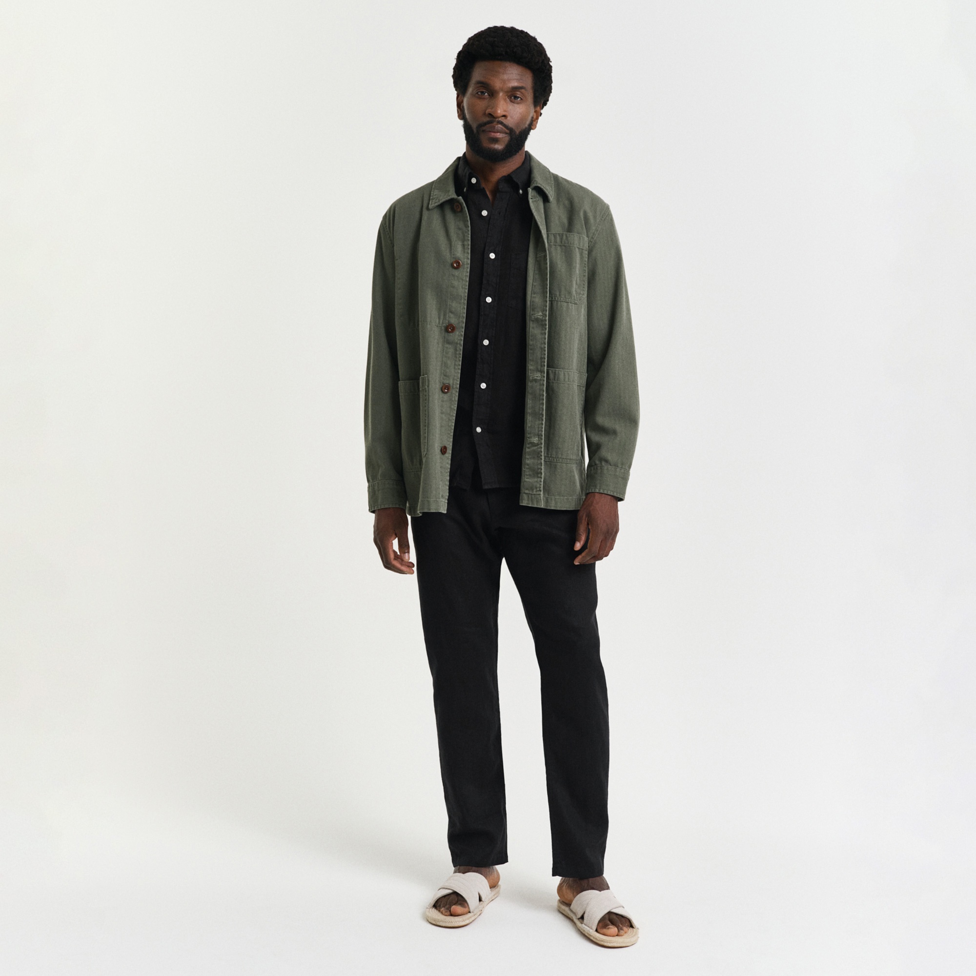 GANT Erkek Siyah Relaxed Fit Pantolon