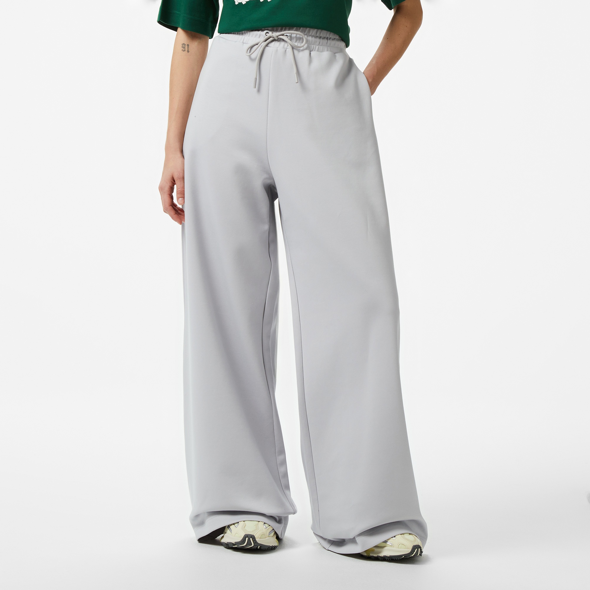 Lacoste House of SuperStep x Lacoste Kadın Gri Eşofman Altı