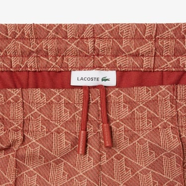  Lacoste Flare Fit Monogram Kadın Bej Eşofman Altı