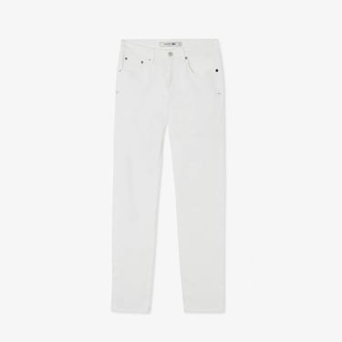  Erkek Slim Fit Beyaz Jean Pantolon