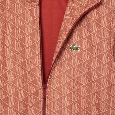  Lacoste Relaxed Fit Monogram Erkek Kahverengi Eşofman Üstü