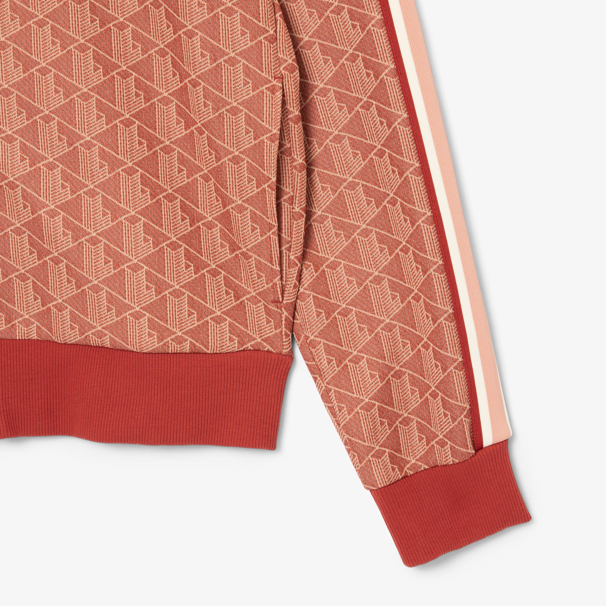 Lacoste Relaxed Fit Monogram Erkek Kahverengi Eşofman Üstü