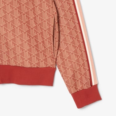  Lacoste Relaxed Fit Monogram Erkek Kahverengi Eşofman Üstü