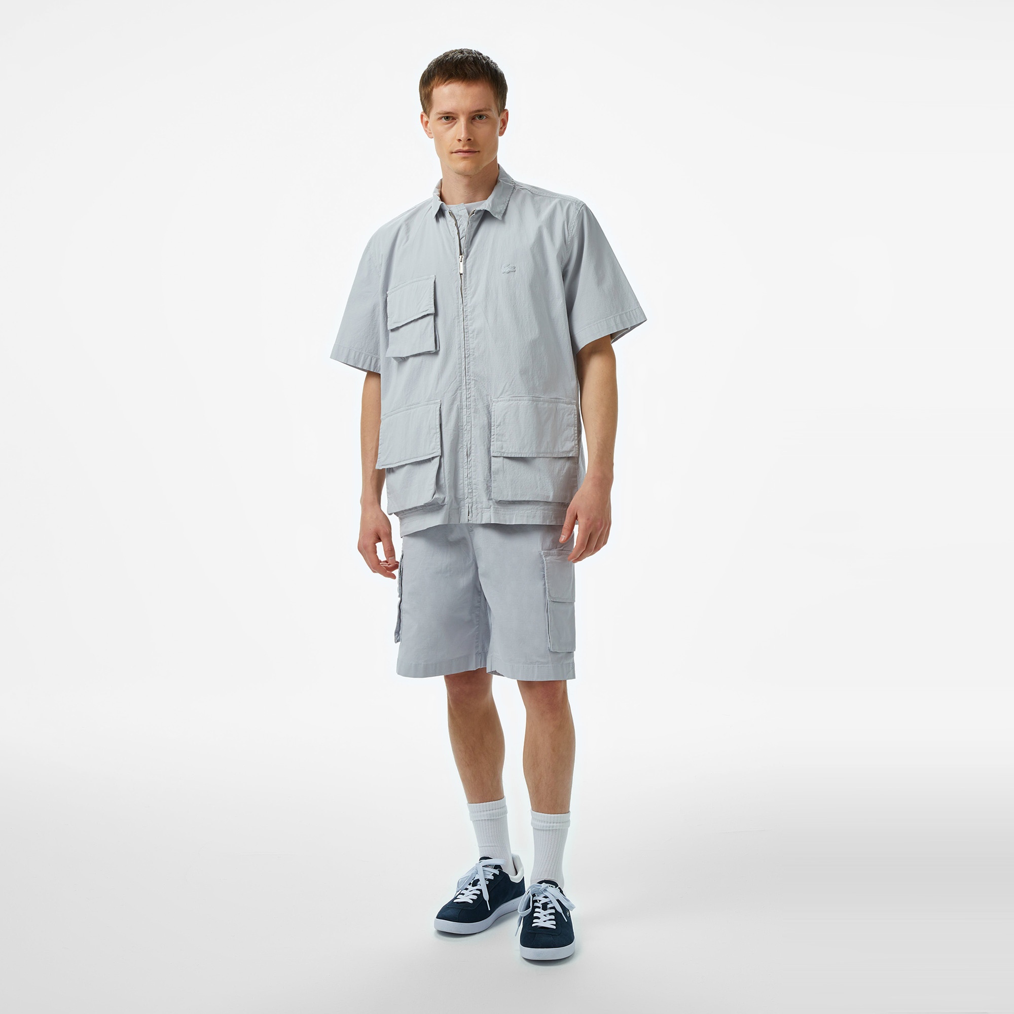 Lacoste House of SuperStep x Lacoste Erkek Gri Gömlek